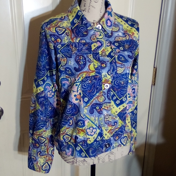 LH Sport Jacket Women's Casual Size Medium Color Multicolor - Picture 3 of 6